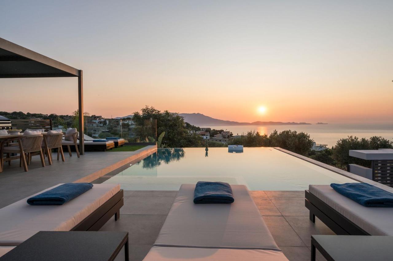Villa Ekphrasis With Sea View And Jacuzzi Ravdhoúkha Eksteriør bilde