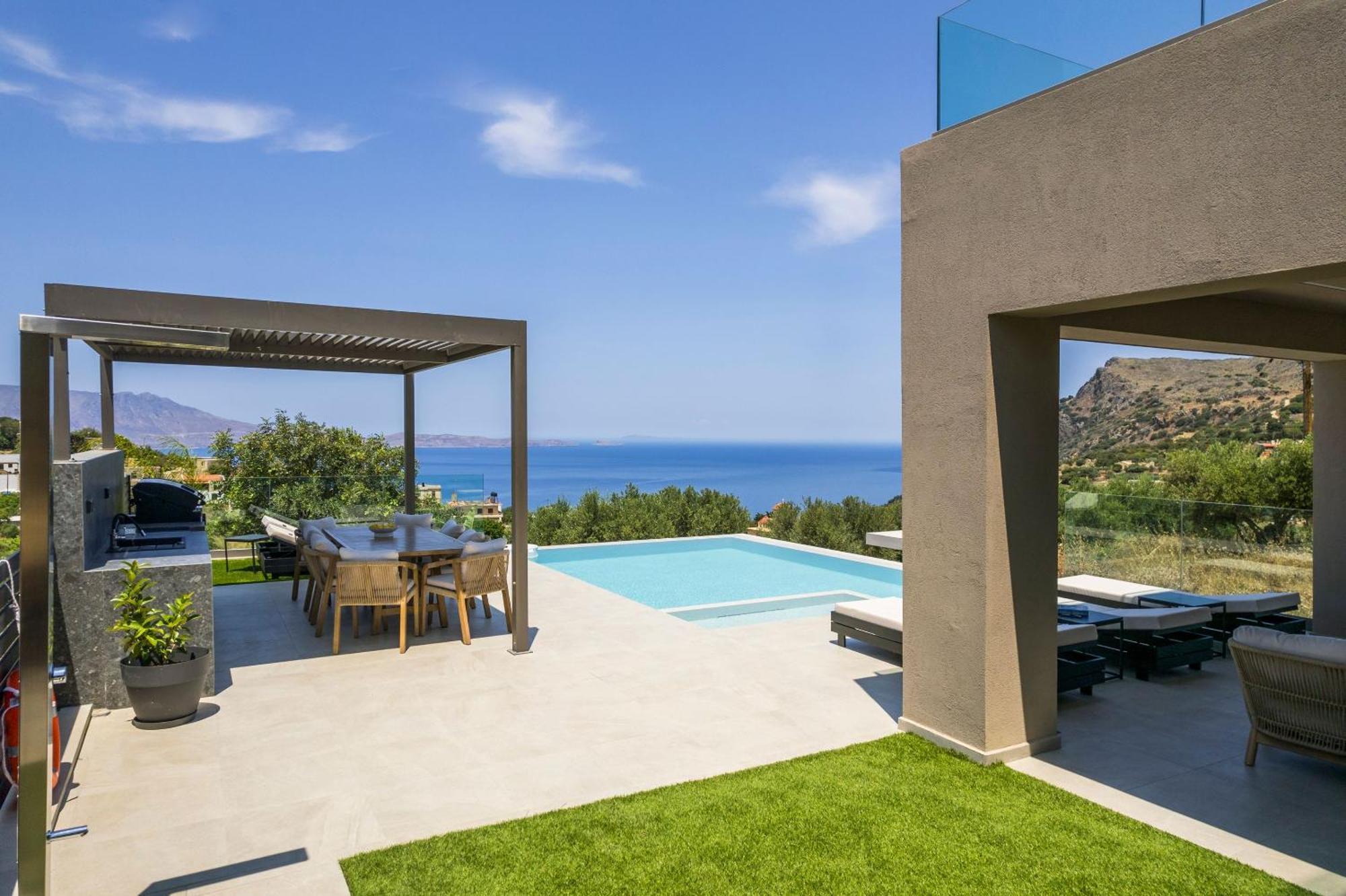 Villa Ekphrasis With Sea View And Jacuzzi Ravdhoúkha Eksteriør bilde